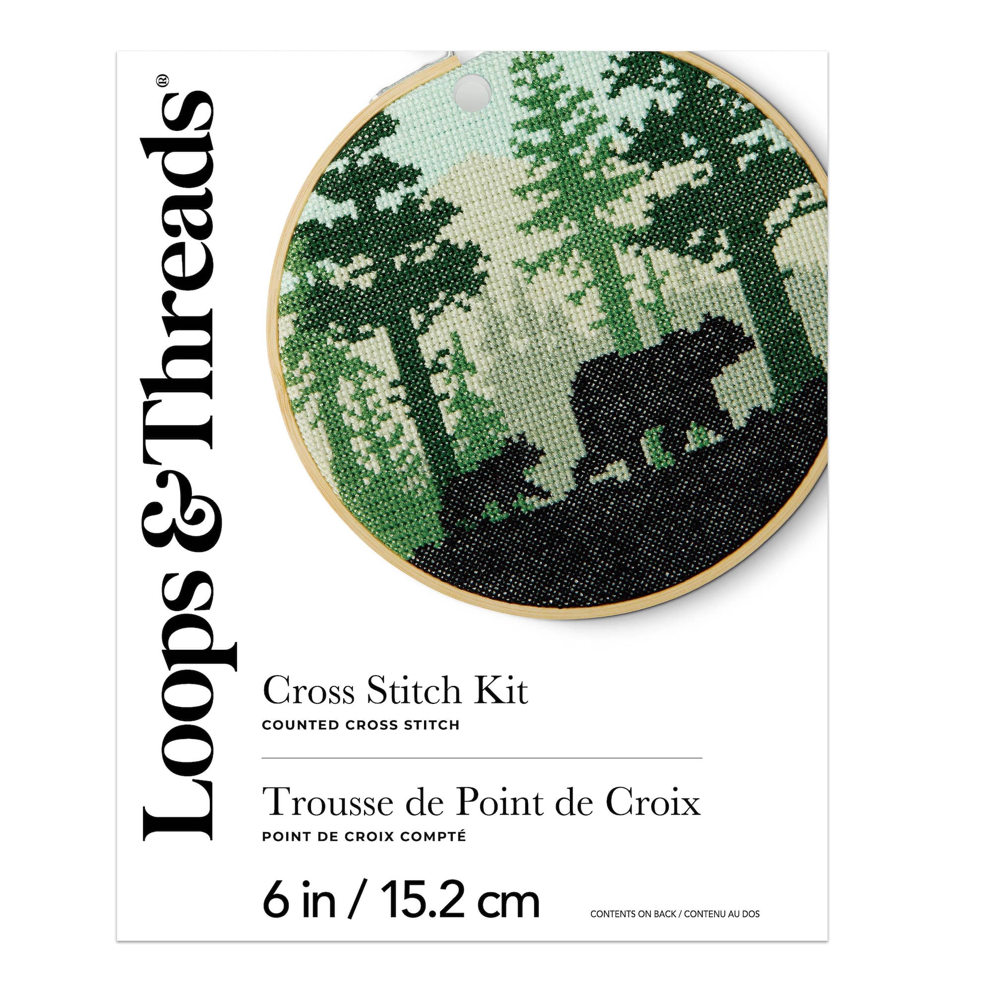 6" Silhouette Bear Counted Cross Stitch Kit by Loops & Threads®